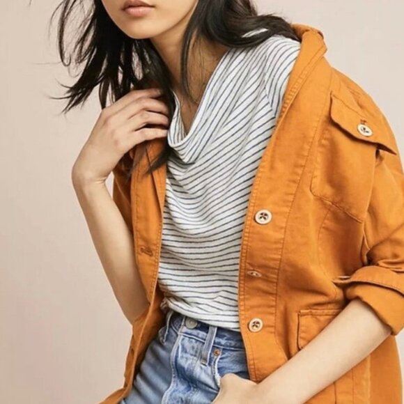 Anthropologie Maeve Horizon Linen Tee - Picture 2 of 13